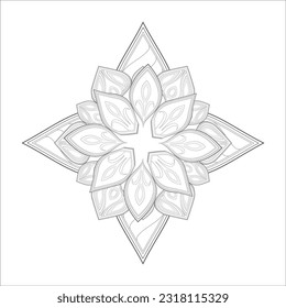 Perfect coloring book of pleasing doodle flowers for holidays at home