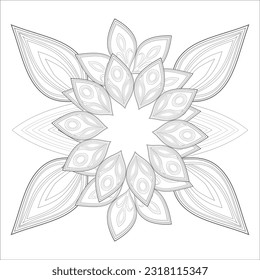Perfect coloring book of pleasing doodle flowers for holidays at home