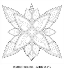 Perfect coloring book of pleasing doodle flowers for holidays at home