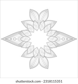 Perfektes Farbbuch mit erfreulichen Doodle-Blumen für Ferien zu Hause