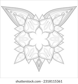 Perfect coloring book of pleasing doodle flowers for holidays at home
