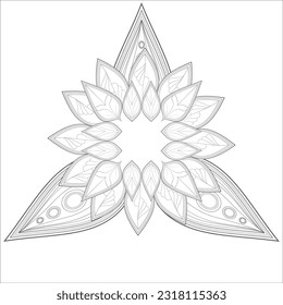 Libro de colores perfecto de agradables flores de doodle para las vacaciones en casa