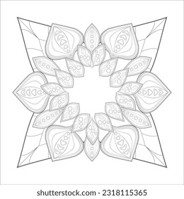 Libro de colores perfecto de agradables flores de doodle para las vacaciones en casa