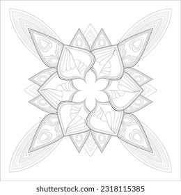 Libro de colores perfecto de agradables flores de doodle para las vacaciones en casa