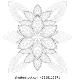 Perfect coloring book of pleasing doodle flowers for holidays at home