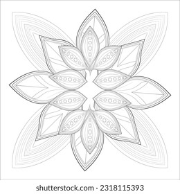 Perfect coloring book of pleasing doodle flowers for holidays at home