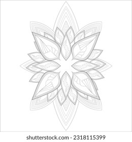 Perfect coloring book of pleasing doodle flowers for holidays at home