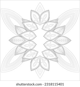 Perfect coloring book of pleasing doodle flowers for holidays at home