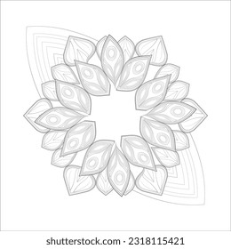 Perfect coloring book of pleasing doodle flowers for holidays at home