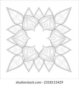 Perfect coloring book of pleasing doodle flowers for holidays at home