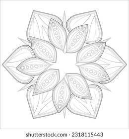 Libro de colores perfecto de agradables flores de doodle para las vacaciones en casa