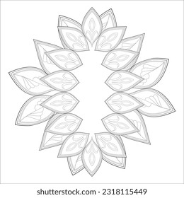 Perfect coloring book of pleasing doodle flowers for holidays at home