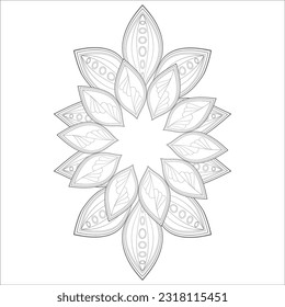 Perfect coloring book of pleasing doodle flowers for holidays at home