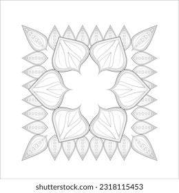 Libro de colores perfecto de agradables flores de doodle para las vacaciones en casa
