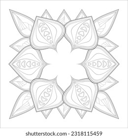 Perfect coloring book of pleasing doodle flowers for holidays at home