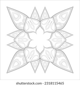 Perfect coloring book of pleasing doodle flowers for holidays at home