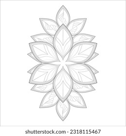 Perfect coloring book of pleasing doodle flowers for holidays at home