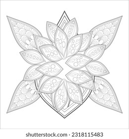 Libro de colores perfecto de agradables flores de doodle para las vacaciones en casa