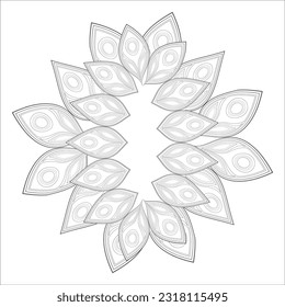 Perfect coloring book of pleasing doodle flowers for holidays at home