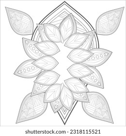 Perfect coloring book of pleasing doodle flowers for holidays at home