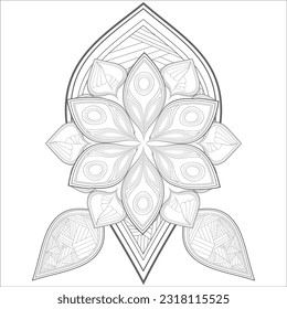 Perfect coloring book of pleasing doodle flowers for holidays at home