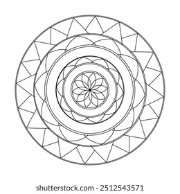  Perfecto para colorear, imprimir o usar digitalmente. Ideal para proyectos artísticos, espirituales y de diseño que buscan un elemento único y simbólico.
