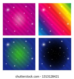 Perfect cool square vector background set for illustration and presentation. Star. Can be used for postcard, advertisements, wallpapers, tickets, banners, cd, cover