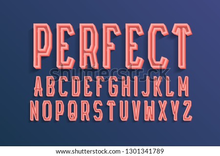 Perfect decorative alphabet. 3d colored font. Isolated english alphabet.