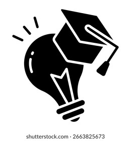 Perfektes Design Ikone der akademischen Idee