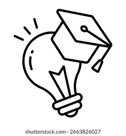 Perfektes Design Ikone der akademischen Idee