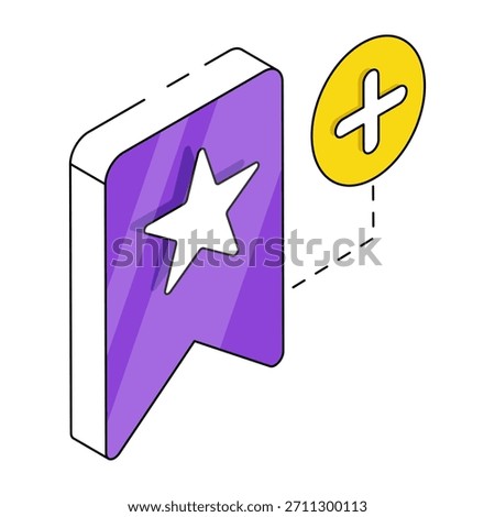 Perfect design icon of add bookmark