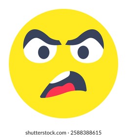 Perfect design icon of angry face