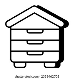 Perfektes Design-Icon der Bibliothek