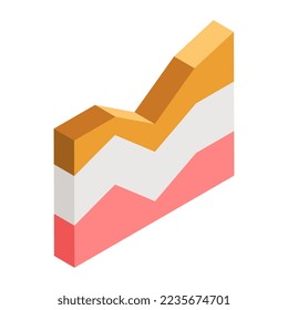 Perfect design icon of area chart 