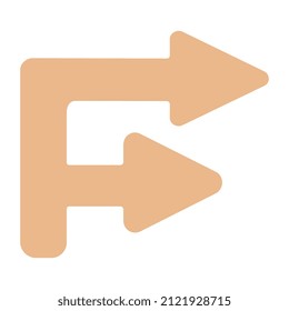 Ein perfektes Design-Symbol für den Pfeil 

