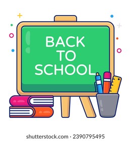 Ein perfektes Design-Icon von hinten an die Schule

