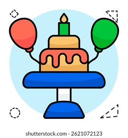 Perfect design icon of birthday cake