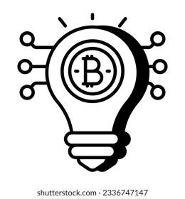 Perfect design icon of bitcoin idea
