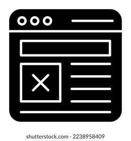 Perfect design icon of block website 