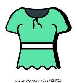 A perfect design icon of blouse