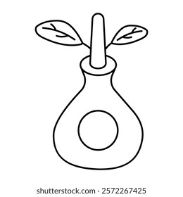 Perfect design icon of botanical flask