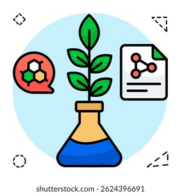 Perfect design icon of botanical flask