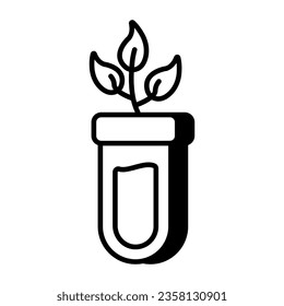 Perfect design icon of botanical tube 