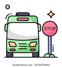 Un icono de diseño perfecto de autobús