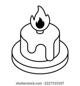 Un icono de diseño perfecto de la tarta 
