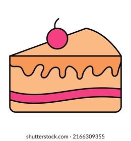 Ein perfektes Design-Symbol für Kuchenscheibe