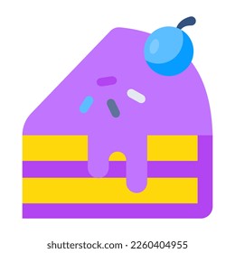 Un icono de diseño perfecto de la rebanada de tortas