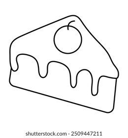 Icono de diseño perfecto de rebanada de pastel