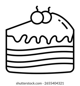 Ein perfektes Design-Ikone des Kuchenschnitts