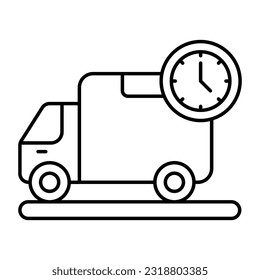 Perfect design icon of cargo delivery time